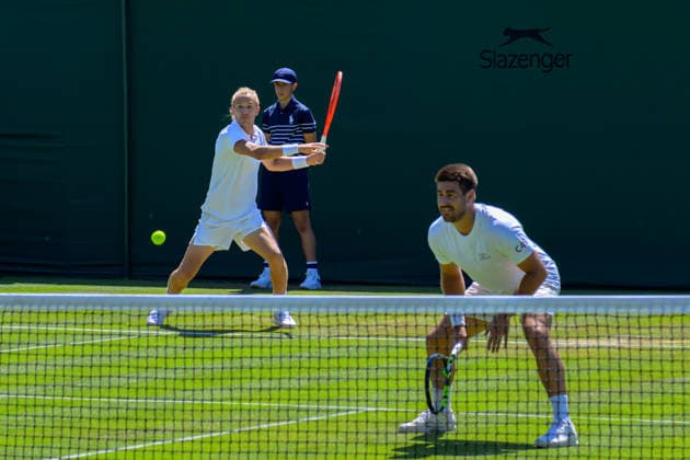 Day Four: The Championships - Wimbledon 2026 LONDON, ENGLAND JULY 02 - Orlando Luz of Brazil and Rafael Matos of Brazil during Gentlemen s Doubles First Round at The Wimbledon Lawn Tennis Championship at Wimbledon on July 02, 2026 in London, England. (Photo by Keeran Marquis)  Copyright: xKeeranxMarquis Fotoarena SPPx Sportspressphoto_SPR182607