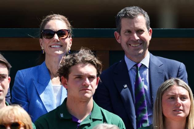 Catherine, Princess of Wales watches Arthur Fery with Tim Henman Wimbledon Tennis Championships, Day 4, The All England Lawn Tennis and Croquet Club, London, UK - 02 Jul 2026London The All England Lawn Tennis and United Kingdom  Copyright: xKieranxMcManus Shutterstockx 16970349al