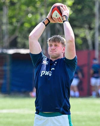 2026 World Rugby Junior World Championship, WM, Weltmeisterschaft Pool C, Avchala Rugby Stadium, Tbilisi, Georgia 2 7 2026 Argentina vs Ireland Ireland s Rian Handley during the warm up ahead of the match Rian Handley during the warm up ahead of the match 2 7 2026  Copyright: xLevanxVerdzeulix LZ9_5320