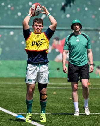 2026 World Rugby Junior World Championship, WM, Weltmeisterschaft Pool C, Avchala Rugby Stadium, Tbilisi, Georgia 2 7 2026 Argentina vs Ireland Ireland s Duinn Maguire during the warm up ahead of the match Duinn Maguire during the warm up ahead of the match 2 7 2026  Copyright: xLevanxVerdzeulix Z99_9046