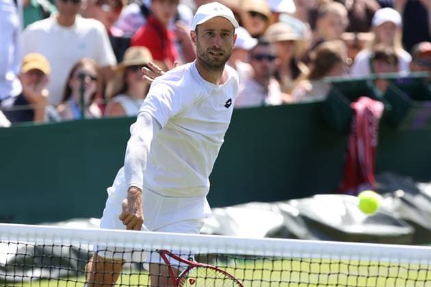 The Championships Wimbledon 2026- DAY 4- 02 07 2026 Great Britain, London, All England Lawn Tennis Club, The Championships Wimbledon 2026 - DAY 4- 02 07 2026 Belgian player Sander Gille (BEL) and his double partner Sem Verbeek (NED) pictured during his first double round in London , All England Lawn Tennis Club at The Championships Wimbledon 2026 LONDON GREAT BRITAIN  Copyright: xMélaniexJeusettex