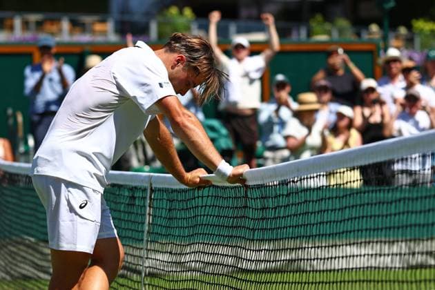 Arthur Fery celebrates victory in his second round match Wimbledon Tennis Championships, Day 4, The All England Lawn Tennis and Croquet Club, London, UK - 02 Jul 2026London The All England Lawn Tennis and United Kingdom  Copyright: xJamesxMarsh Shutterstockx 16970344ek