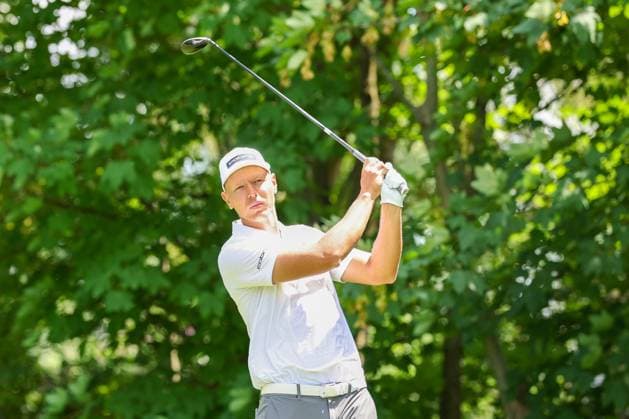 Matti Schmid (GER) am Abschlag,Tee, 37. BMW International Open 2026, Golf, DP World Tour, Herren, Runde 1, 02.07.2026 Eichenried Bayern Deutschland *** Matti Schmid (GER) at the tee, 37th BMW International Open 2026, Golf, DP World Tour, Men s, Round 1, July 2, 2026, Eichenried, Bavaria, Germany Copyright: xkolbert-press ChristianxKolbertx