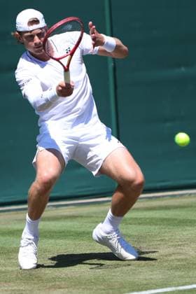The Championships Wimbledon 2026- DAY 4- 02 07 2026 Great Britain, London, All England Lawn Tennis Club, The Championships Wimbledon 2026 - DAY 4- 02 07 2026 Belgian player Zizou Bergs (BEL) pictured during his second round against Jaime Faria (POR) in London , All England Lawn Tennis Club at The Championships Wimbledon 2026 LONDON GREAT BRITAIN  Copyright: xMélaniexJeusettex