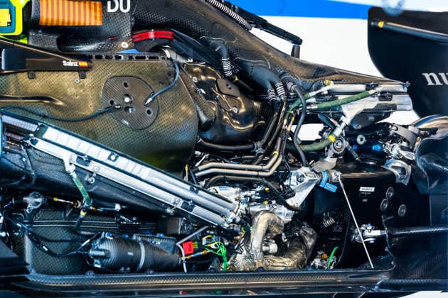 F1 - BRITISH GRAND PRIX 2026 Williams F1 Team FW48, mechanical detail of Mercedes AMG power unit engine radiator exhaust during the Formula 1 British Grand Prix 2026, 9th round of the 2026 Formula One World Championship, WM, Weltmeisterschaft from July 3 to 5, 2026 on the Silverstone Circuit, in Silverstone, United Kingdom - SilverstoneUnited Kingdom  Copyright: xFLORENTxGOODENx
