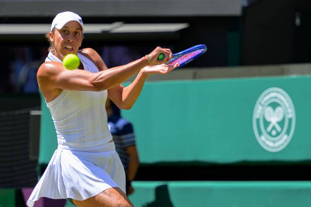 Day Four: The Championships - Wimbledon 2026 LONDON, ENGLAND JULY 02 - Madison Keys of United States during Ladies Single Second Round against Katie Swan of Great Britain at The Wimbledon Lawn Tennis Championship at Wimbledon on July 02, 2026 in London, England. (Photo by Keeran Marquis)  Copyright: xKeeranxMarquis Fotoarena SPPx Sportspressphoto_SPR182661