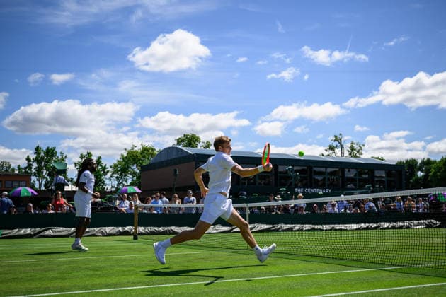 260702 Andre Göransson of Sweden during a first round men™s doubles match during day 4 of Wimbledon on July 2, 2026 in London. Photo: Jesper Zerman BILDBYRAN kod JZ JZ0746 tennis wimbledon 4 bbeng dubbel sverige *** 260702 Andre Göransson of Sweden during a first-round men’s doubles match on Day 4 of Wimbledon on July 2, 2026, in London. Photo by Jesper Zerman, BILDBYRAN, code JZ JZ0746, tennis, Wimbledon, 4, bbeng, doubles, Sweden  Copyright: JESPERxZERMAN BB260702JZ025