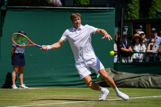 260702 Andre Göransson of Sweden during a first round men™s doubles match during day 4 of Wimbledon on July 2, 2026 in London. Photo: Jesper Zerman BILDBYRAN kod JZ JZ0746 tennis wimbledon 4 bbeng dubbel sverige *** 260702 Andre Göransson of Sweden during a first-round men’s doubles match on Day 4 of Wimbledon on July 2, 2026, in London. Photo by Jesper Zerman, BILDBYRAN, code JZ JZ0746, tennis, Wimbledon, 4, bbeng, doubles, Sweden  Copyright: JESPERxZERMAN BB260702JZ067