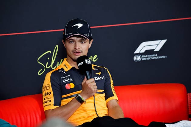 F1 - BRITISH GRAND PRIX 2026 NORRIS Lando (gbr), McLaren F1 Team MCL40, portrait press conference, PK, Pressekonferenz during the Formula 1 British Grand Prix 2026, 9th round of the 2026 Formula One World Championship, WM, Weltmeisterschaft from July 3 to 5, 2026 on the Silverstone Circuit, in Silverstone, United Kingdom - SilverstoneUnited Kingdom  Copyright: xPauloxMariax