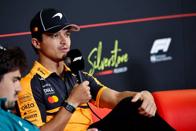 F1 - BRITISH GRAND PRIX 2026 NORRIS Lando (gbr), McLaren F1 Team MCL40, portrait press conference, PK, Pressekonferenz during the Formula 1 British Grand Prix 2026, 9th round of the 2026 Formula One World Championship, WM, Weltmeisterschaft from July 3 to 5, 2026 on the Silverstone Circuit, in Silverstone, United Kingdom - SilverstoneUnited Kingdom  Copyright: xPauloxMariax