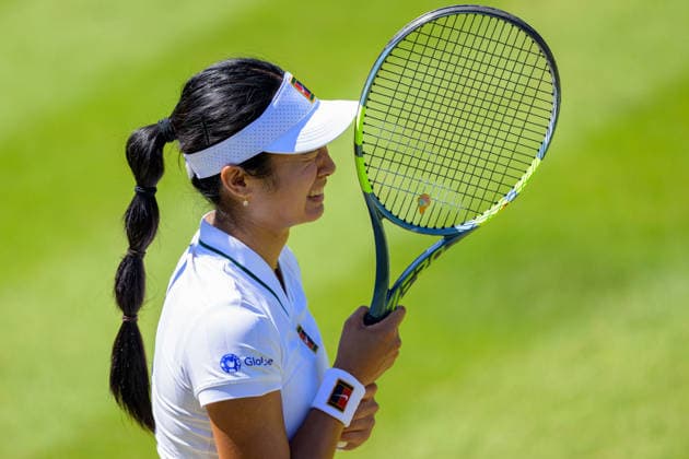 Day Four: The Championships - Wimbledon 2026 LONDON, ENGLAND JULY 02 - Alexandra Eala of Philippines reacts after winning her Ladies Single Second Round against Maya Joint of Australia at The Wimbledon Lawn Tennis Championship at Wimbledon on July 02, 2026 in London, England. (Photo by Keeran Marquis)  Copyright: xKeeranxMarquis Fotoarena SPPx Sportspressphoto_SPR182663