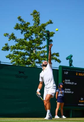 Jacob Fearnley during his second round match Wimbledon Tennis Championships, Day 4, The All England Lawn Tennis and Croquet Club, London, UK - 02 Jul 2026London The All England Lawn Tennis and United Kingdom  Copyright: xJamesxMarsh Shutterstockx 16970344fc