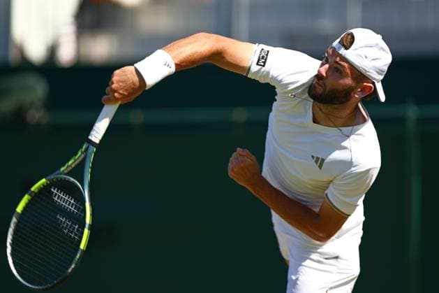 Jacob Fearnley during his second round match Wimbledon Tennis Championships, Day 4, The All England Lawn Tennis and Croquet Club, London, UK - 02 Jul 2026London The All England Lawn Tennis and United Kingdom  Copyright: xJamesxMarsh Shutterstockx 16970344fp