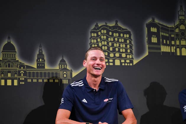 July 2, 2026, Barcelona, Turin, SPAIN: BARCELONA, SPAIN - JULY 04 : ..Mathieu Van Der Poel during the 113th Tour De France Captain s press conference, PK, Pressekonferenz at Recinte Modernista Barcelona SPAIN - ZUMAm214 0860587068st Copyright: xMatteoxSeccix