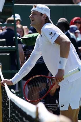 The Championships Wimbledon 2026- DAY 4- 02 07 2026 Great Britain, London, All England Lawn Tennis Club, The Championships Wimbledon 2026 - DAY 4- 02 07 2026 Belgian player Zizou Bergs (BEL) pictured during his second round against Jaime Faria (POR) in London , All England Lawn Tennis Club at The Championships Wimbledon 2026 LONDON GREAT BRITAIN  Copyright: xMélaniexJeusettex