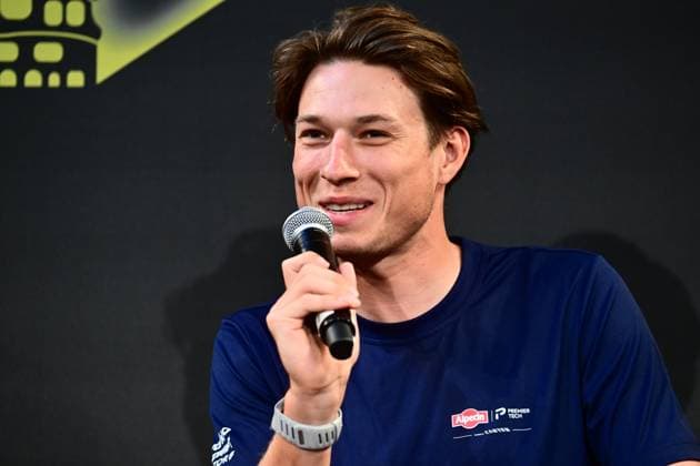 Tour de France 2026 Media Activities 02 07 2026 BARCELONA, SPAIN - JULY 02 : Philipsen Jasper (BEL) of Alpecin Premier Tech speaking with the media during a press conference, PK, Pressekonferenz prior to the 113rd edition of Tour de France 2026, on July 2, 2026 in Barcelona, Spain, 02 07 2026 Barcelona Spain  Copyright: xPeterxDexVoechtx