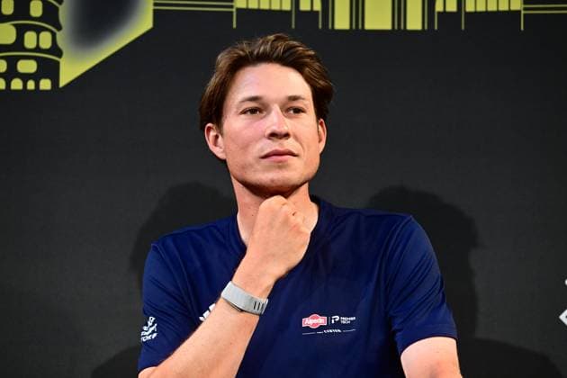 Tour de France 2026 Media Activities 02 07 2026 BARCELONA, SPAIN - JULY 02 : Philipsen Jasper (BEL) of Alpecin Premier Tech speaking with the media during a press conference, PK, Pressekonferenz prior to the 113rd edition of Tour de France 2026, on July 2, 2026 in Barcelona, Spain, 02 07 2026 Barcelona Spain  Copyright: xPeterxDexVoechtx