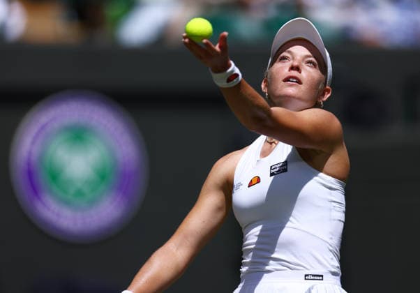 Wimbledon Championships 2026, Day One, AELTC Wimbledon, London, UK - 02 07 2026 Katie Swan (GBR) in action during her second round match against Madison Keys (USA) in the 2026 Wimbledon Championships at the AELTC London London AELTC Wimbledon London GBR, UK NEWSPAPERS OUT Copyright: xMarkxGreenwoodx