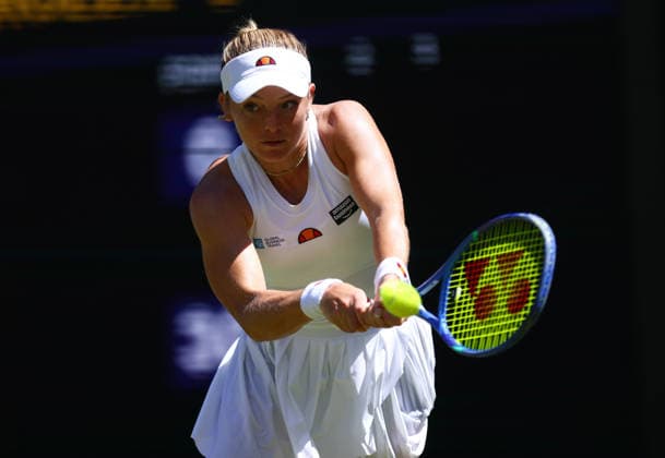 Wimbledon Championships 2026, Day One, AELTC Wimbledon, London, UK - 02 07 2026 Katie Swan (GBR) in action during her second round match against Madison Keys (USA) in the 2026 Wimbledon Championships at the AELTC London London AELTC Wimbledon London GBR, UK NEWSPAPERS OUT Copyright: xMarkxGreenwoodx