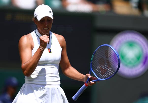 Wimbledon Championships 2026, Day One, AELTC Wimbledon, London, UK - 02 07 2026 Madison Keys (USA) celebrates during her second round match against Katie Swan (GBR) in the 2026 Wimbledon Championships at the AELTC London London AELTC Wimbledon London GBR, UK NEWSPAPERS OUT Copyright: xMarkxGreenwoodx