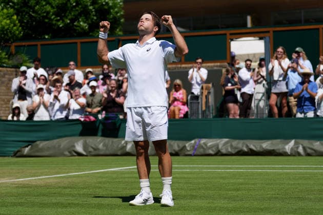 2026-07-02 The Championships - Wimbledon 2026 - Day Four LONDON, UNITED KINGDOM - JULY 2: Arthur Fery of United Kingdom during Day Four of the The Championships - Wimbledon 2026 at All England Lawn Tennis and Croquet Club on July 2, 2026 in London, England. (Photo by Marleen Fouchier BSR Agency) London United Kingdom Content not available for redistribution in The Netherlands directly or indirectly through any third parties. Copyright: xBSRxAgencyx