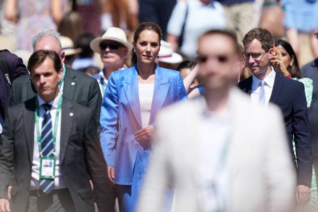 2026-07-02 The Championships - Wimbledon 2026 - Day Four LONDON, UNITED KINGDOM - JULY 2: Catherine, Princess of Wales during Day Four of the The Championships - Wimbledon 2026 at All England Lawn Tennis and Croquet Club on July 2, 2026 in London, England. (Photo by Marleen Fouchier BSR Agency) London United Kingdom Content not available for redistribution in The Netherlands directly or indirectly through any third parties. Copyright: xBSRxAgencyx