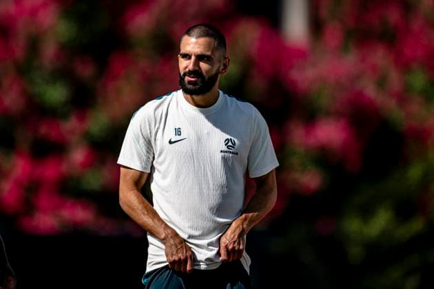 DALLAS - Aziz Behich of Australia during the 2026 World Cup, training with Australia at Washburne Soccer and Track Stadium on July 2, 2026, in Dallas, United States. (Photo by Stefan Koops EYE4IMAGES DeFodi Images) - *** DALLAS: Aziz Behich of Australia during the 2026 World Cup, training with the Australian national team at Washburne Soccer and Track Stadium on July 2, 2026, in Dallas, United States. Photo by Stefan Koops, EYE4IMAGES, DeFodi Images