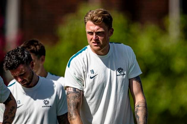 DALLAS - Harry Souttar of Australia during the 2026 World Cup, training with Australia at Washburne Soccer and Track Stadium on July 2, 2026, in Dallas, United States. (Photo by Stefan Koops EYE4IMAGES DeFodi Images) - *** DALLAS: Harry Souttar of Australia during the 2026 World Cup, training with the Australian national team at Washburne Soccer and Track Stadium on July 2, 2026, in Dallas, United States. Photo by Stefan Koops, EYE4IMAGES, DeFodi Images
