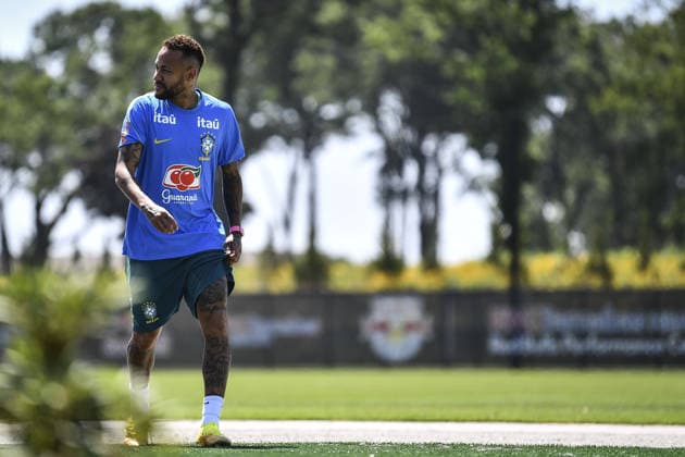 Neymar enters training at their New Jersey base the Columbia Park Training Facility in Morristown, NJ, United States. (Photo by Rebekah Wynkoop SPP)  Copyright: xRebekahxWynkoop SPPx Sportspressphoto_SPR182707