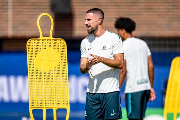 DALLAS - Milos Degenek of Australia during the 2026 World Cup, training with Australia at Washburne Soccer and Track Stadium on July 2, 2026, in Dallas, United States. (Photo by Stefan Koops EYE4IMAGES DeFodi Images) - *** DALLAS Milos Degenek of Australia during the 2026 World Cup, training with the Australian national team at Washburne Soccer and Track Stadium on July 2, 2026, in Dallas, United States. Photo by Stefan Koops, EYE4IMAGES, DeFodi Images
