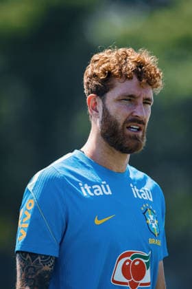 Treino da Seleção Brasileira NOVA JERSEY, NJ - 02.07.2026: TREINO DA SELEcaO BRASILEIRA - LÃ o Pereira during a training session with the Brazilian national team, Nationalteam at the New York Red Bulls training center in Morristown, New Jersey, United States. The Brazilian team faces Norway on Sunday in the Round of 16 of the 2026 FIFA World Cup, WM, Weltmeisterschaft, Fussball (Photo: Marcelo Machado de Melo Fotoarena) x2977042x  MarceloxMachadoxdexMelo