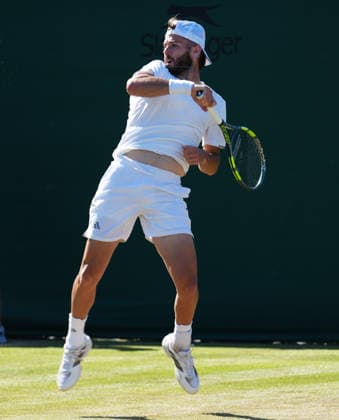 Tennis - 2026 Wimbledon Championships - Day Four (Week One) - All England Lawn Tennis & Croquet Club, London - Thursday 2nd July 2026 Mens Singles, Second Round: Jacob Fearnley (GBR) vs. Jaume Munar (ESP) Jacob Fearnley (GBR) COLORSPORT ANDREW COWIE 