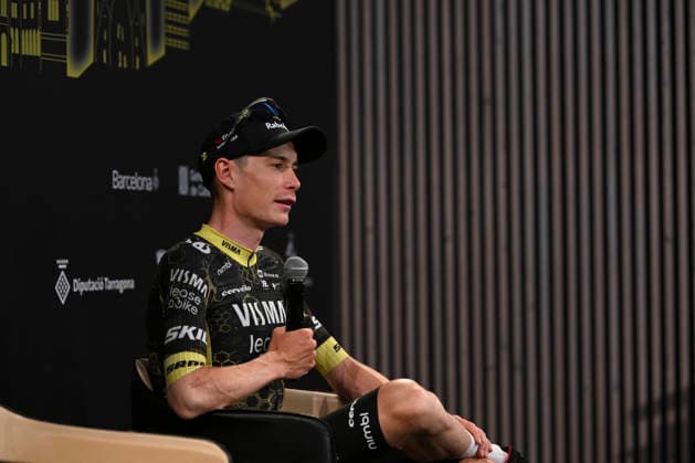 July 2, 2026, Barcelona, Turin, SPAIN: BARCELONA, SPAIN - JULY 04 : ..Jonas Vingegaard during the 113th Tour De France Captain s press conference, PK, Pressekonferenz at Recinte Modernista Barcelona SPAIN - ZUMAm214 0860594770st Copyright: xMatteoxSeccix