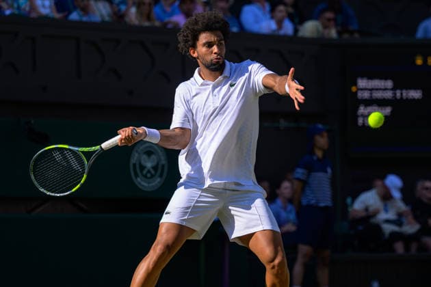 Day Four: The Championships - Wimbledon 2026 LONDON, ENGLAND JULY 02 - Arthur Fils of France during Gentlemen s Single Second Round against Matteo Berrettini of Italy at The Wimbledon Lawn Tennis Championship at Wimbledon on July 02, 2026 in London, England. (Photo by Keeran Marquis)  Copyright: xKeeranxMarquis Fotoarena SPPx Sportspressphoto_SPR182722