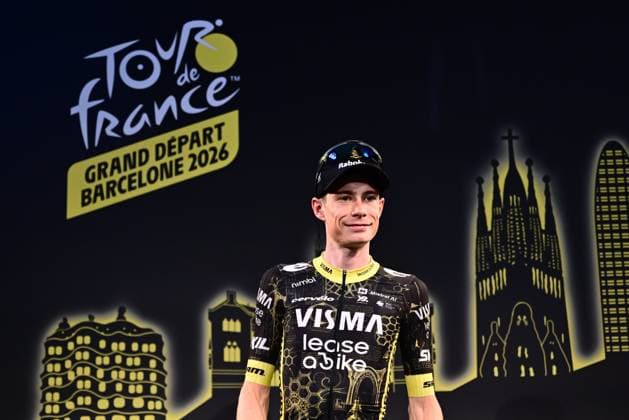 Tour de France 2026 Media Activities 02 07 2026 BARCELONA, SPAIN - JULY 02 : Vingegaard Jonas (DEN) of Team Visma Lease a Bike speaking with the media during a press conference, PK, Pressekonferenz prior to the 113rd edition of Tour de France 2026, on July 2, 2026 in Barcelona, Spain, 02 07 2026 Barcelona Spain  Copyright: xPeterxDexVoechtx