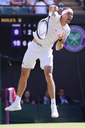 Alexander Zverev GER, during second round of 2026 All England Lawn Tennis Championships at Wimbledon, mens singles, London, 02 07 2026; - *** Alexander Zverev (GER), during the second round of the 2026 All England Lawn Tennis Championships at Wimbledon, men s singles, London, July 2, 2026 