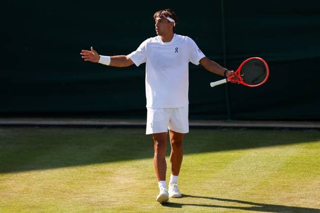 Flavio Cobolli during his second round match Wimbledon Tennis Championships, Day 4, The All England Lawn Tennis and Croquet Club, London, UK - 02 Jul 2026London The All England Lawn Tennis and United Kingdom  Copyright: xEllaxLing Shutterstockx 16970348da