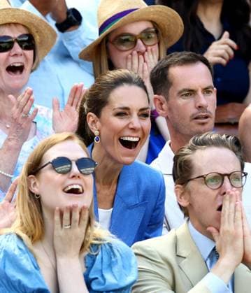 Catherine Princess of Wales, Anne Keothavong and Andy Murray watching the action on No.1 Court Wimbledon Tennis Championships, Day 4, The All England Lawn Tennis and Croquet Club, London, UK - 02 Jul 2026London The All England Lawn Tennis and United Kingdom  Copyright: xJamesxMarsh Shutterstockx 16970344gj