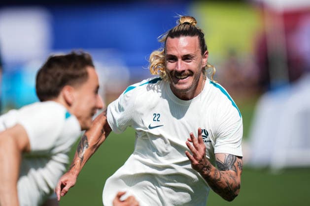 Australia complete preparations ahead of Egypt match DALLAS, UNITED STATES - JULY 2: Australian player Jackson Irvine takes part in a training session as Australia complete their preparations for the FIFA World Cup, WM, Weltmeisterschaft, Fussball 2026 Round of 32 match against Egypt at Washburne Stadium in Dallas, United States, on July 2, 2026. Hakan Akgun Anadolu Texas United States. Editorial use only. Please get in touch for any other usage.  Copyright: x2026xAnadoluxHakanxAkgunx