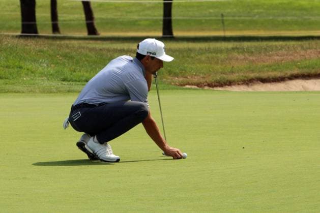 EICHENRIED, GERMANY - JULY 02: NIEMANN, Joaquin (CHI) put preparing at the Round 1 of the BMW International Open, Eichenried, Germany, DP World TOUR, Round 1 on July 02, 2026 in Eichenried, Germany, BMW International Open, Eichenried, Germany, 02.07.2026 Bavaria Germany Copyright: xPhotographer:xNilsxKoepkex