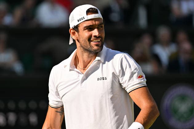 Wimbledon Tennis Championships 2026 - Day 4 LONDON, UNITED KINGDOM - July 02 : Matteo Berrettini of Italy plays in the Mens singles second round match against Arthur Fils of France during day four of The Wimbledon Tennis Championships at All England Lawn Tennis and Croquet Club on July 02, 2026 in London, United Kingdom. Ray Tang Anadolu London United Kingdom. Editorial use only. Please get in touch for any other usage.  Copyright: x2026xAnadoluxRayxTangx