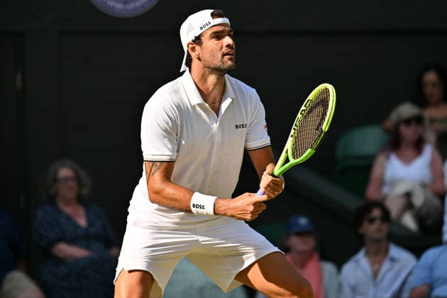 Wimbledon Tennis Championships 2026 - Day 4 LONDON, UNITED KINGDOM - July 02 : Matteo Berrettini of Italy plays in the Mens singles second round match against Arthur Fils of France during day four of The Wimbledon Tennis Championships at All England Lawn Tennis and Croquet Club on July 02, 2026 in London, United Kingdom. Ray Tang Anadolu London United Kingdom. Editorial use only. Please get in touch for any other usage.  Copyright: x2026xAnadoluxRayxTangx