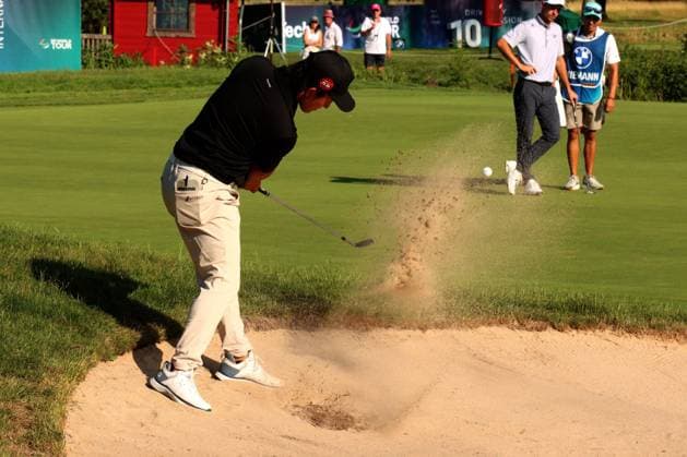 EICHENRIED, GERMANY - JULY 02: Out of the Sand KANEKO, Kota (JPN) at the Round 1 of the BMW International Open, Eichenried, Germany, DP World TOUR, Round 1 on July 02, 2026 in Eichenried, Germany, BMW International Open, Eichenried, Germany, 02.07.2026 Bavaria Germany Copyright: xPhotographer:xNilsxKoepkex