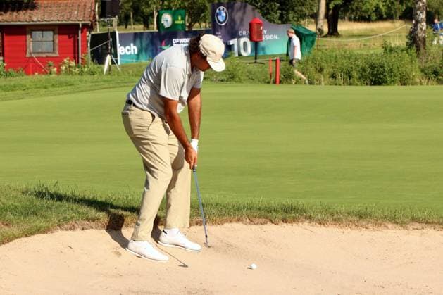 EICHENRIED, GERMANY - JULY 02: CHACARRA, Eugenio (ESP) in Sand at the Round 1 of the BMW International Open, Eichenried, Germany, DP World TOUR, Round 1 on July 02, 2026 in Eichenried, Germany, BMW International Open, Eichenried, Germany, 02.07.2026 Bavaria Germany Copyright: xPhotographer:xNilsxKoepkex