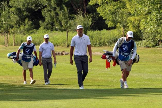EICHENRIED, GERMANY - JULY 02: SCHMID, Matti (GER) and left SCHNEIDER, Marcel (GER) at the Round 1 of the BMW International Open, Eichenried, Germany, DP World TOUR, Round 1 on July 02, 2026 in Eichenried, Germany, BMW International Open, Eichenried, Germany, 02.07.2026 Bavaria Germany Copyright: xPhotographer:xNilsxKoepkex