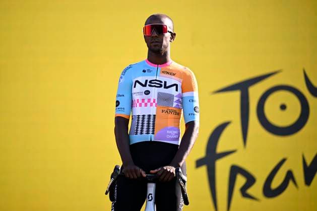 Tour de France 2026 Media Activities 02 07 2026 BARCELONA, SPAIN - JULY 02 : Girmay Biniam (ERI) of NSN Cycling Team on the podium pictured during the teams presentation prior to the 113rd edition of Tour de France an UCI World Tour 2.UWT Team Time Trial stage for Men Elite of 19 km with start in Barcelona and finish in Barcelona on July 2, 2026 in Barcelona, Spain, 02 07 2026 Barcelona Spain  Copyright: xTomasxSiskx