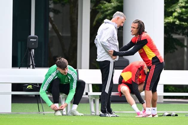 Belgium s players pictured at a training session of Belgian national soccer team Red Devils, on Thursday 02 July 2026 in their base camp, home of the Seattle Sounders, Renton, Seattle, USA. The Rode Duivels - Diables Rouges qualified for the knockout stage of the 2026 FIFA World Cup, WM, Weltmeisterschaft, Fussball where they ll meet USA in the round of 16 on July 7th. DIRKxWAEM  x180194634x