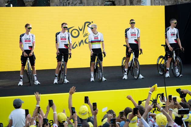 July 2, 2026, Barcelona, Turin, SPAIN: BARCELONA, SPAIN - JULY 04 : ..Tadej Pogacar during the 113th Tour De France Teams Presentation at Sagrada FamoÂ­lia Barcelona SPAIN - ZUMAm214 0860599222st Copyright: xMatteoxSeccix