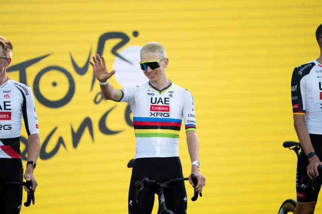 July 2, 2026, Barcelona, Turin, SPAIN: BARCELONA, SPAIN - JULY 04 : ..Tadej Pogacar during the 113th Tour De France Teams Presentation at Sagrada FamoÂ­lia Barcelona SPAIN - ZUMAm214 0860599227st Copyright: xMatteoxSeccix