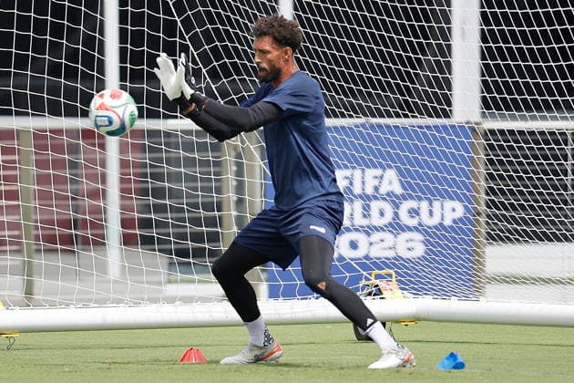 RECORD DATE NOT STATED FIFA World Cup, WM, Weltmeisterschaft, Fussball 2026 - Cape Verde training session Cape Verde goalkeeper Josimar Dias Vozinha attends a training session of the team in Fort Lauderdale, USA, 02 July 2026, in preparation for FIFA World Cup Round of 32 match against Argentina on 03 July. Fort Lauderdale United States  Copyright: xAlbertoxEstevezx